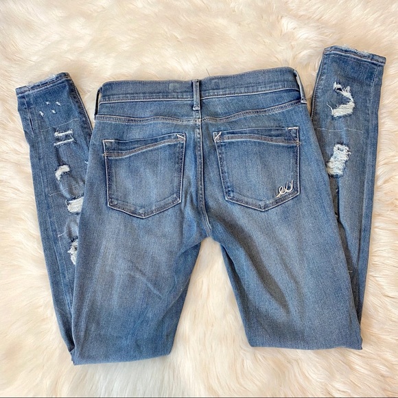 NWOT! Express Mid Rise Ripped Exp Tech Jegging - Picture 3 of 4